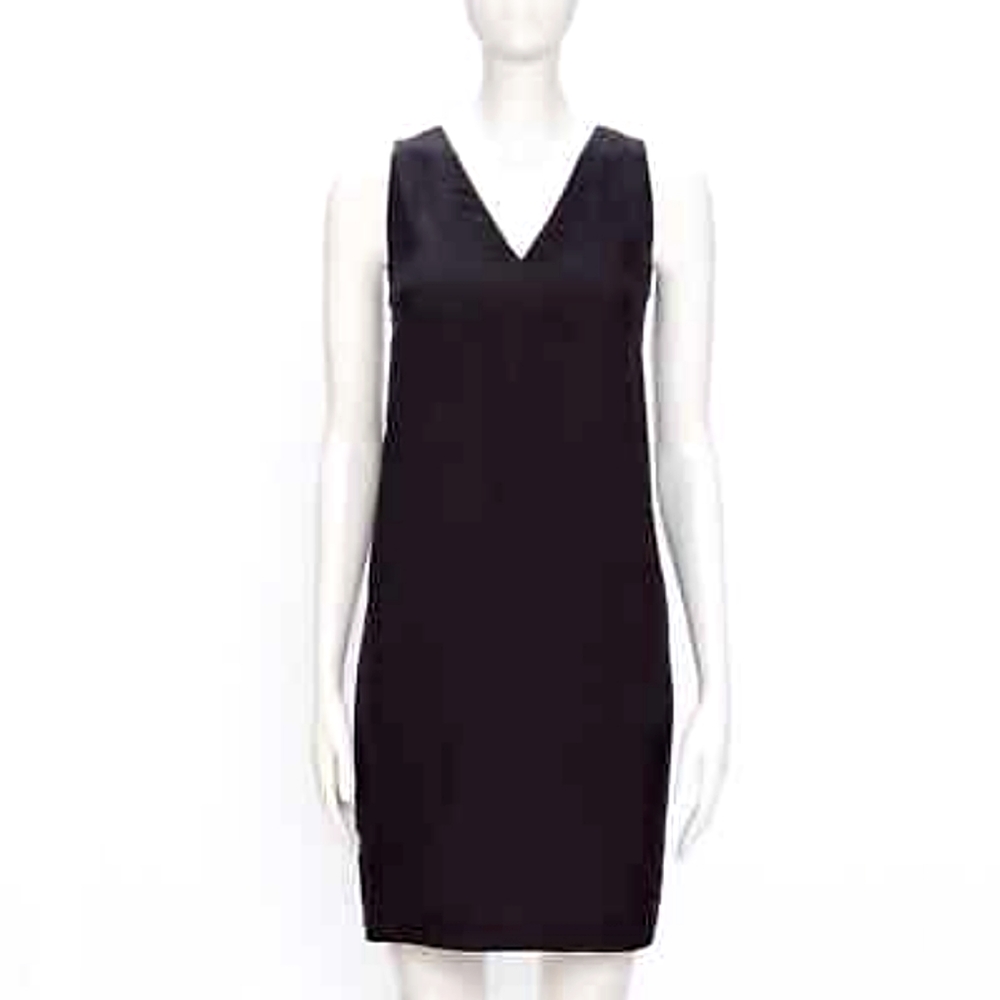 Loft V Neck Linen Blend Shift Dress sz 8